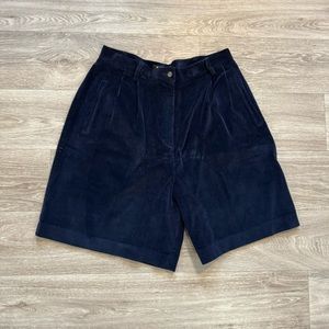 LIZSPORT VINTAGE NAVY CORDUROY SHORTS